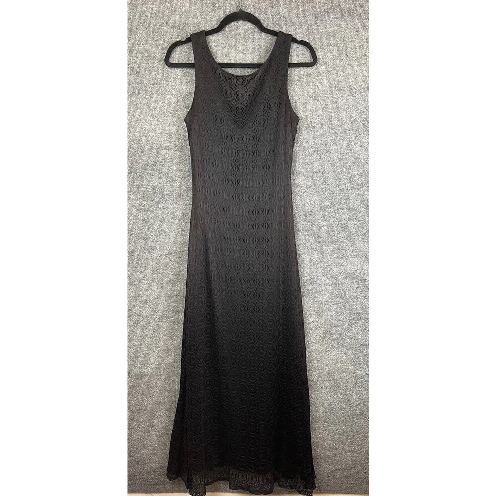 Ventage Y2K Crochet Knit Maxi Dress Size 7/8 Boho Whimsigoth Fairy-Grunge